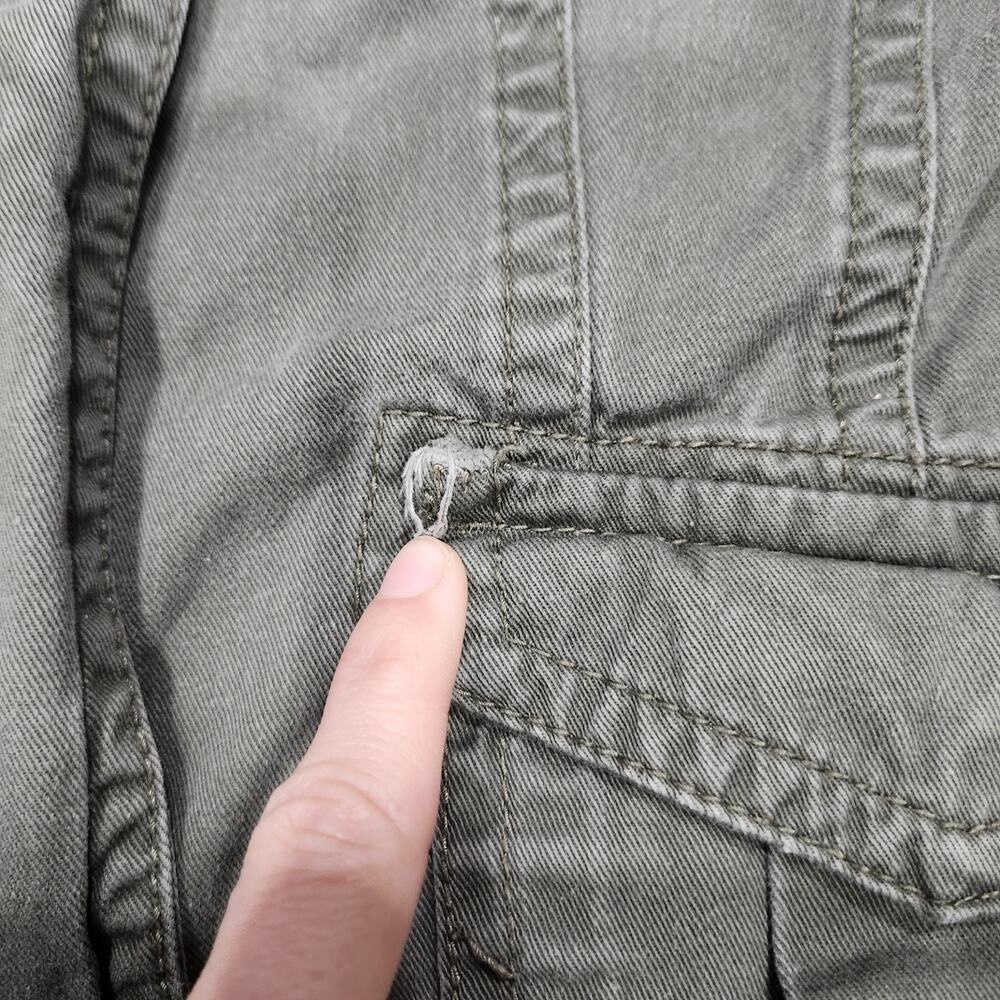 Fox Riders Company Womens Jacket Coat Army Green Olive Military Sz XS Logo - Picture 9 of 14